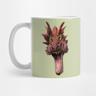 Crazy Dragon Vector Caricature Mug